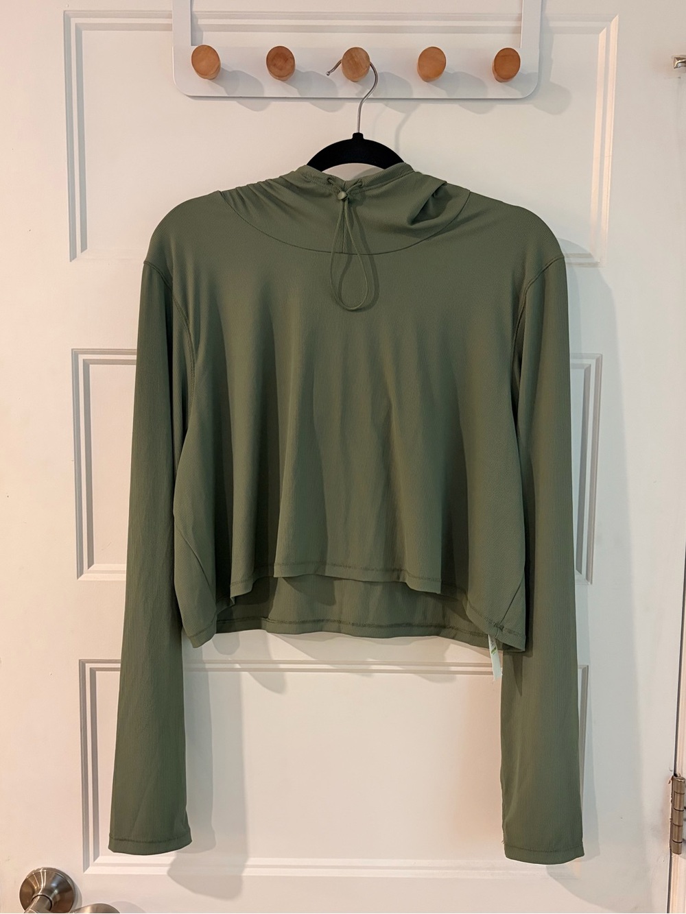 Offline by Aerie Lightweight Green Long-Sleeve Cropped Hoodie NWT | XXL